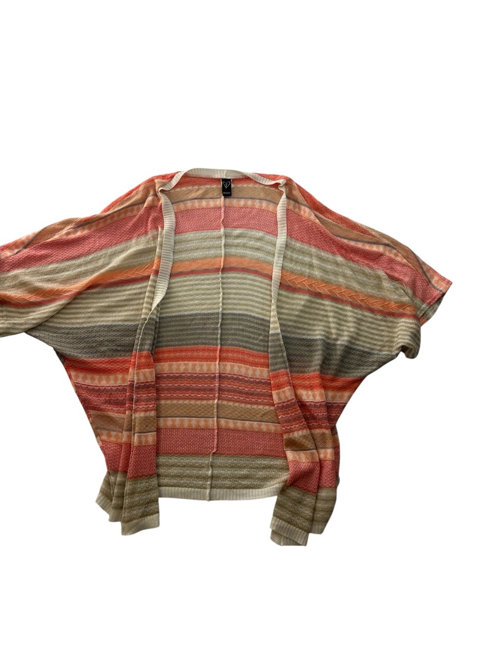 Windsor Waterfall Cardigan‎ Womens Size Medium Coral Lightweight Y2K Sweater Top